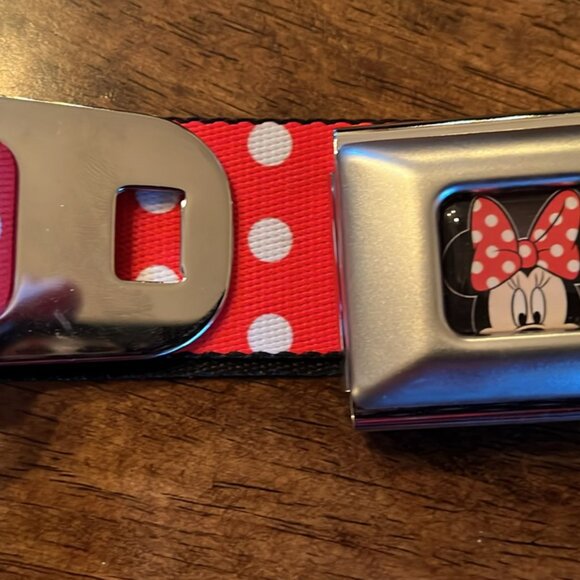 Buckle-Down Seatbelt Buckle Dog Collar - Minnie Mouse Polka Dot - 1.5" Wide - Picture 4 of 8